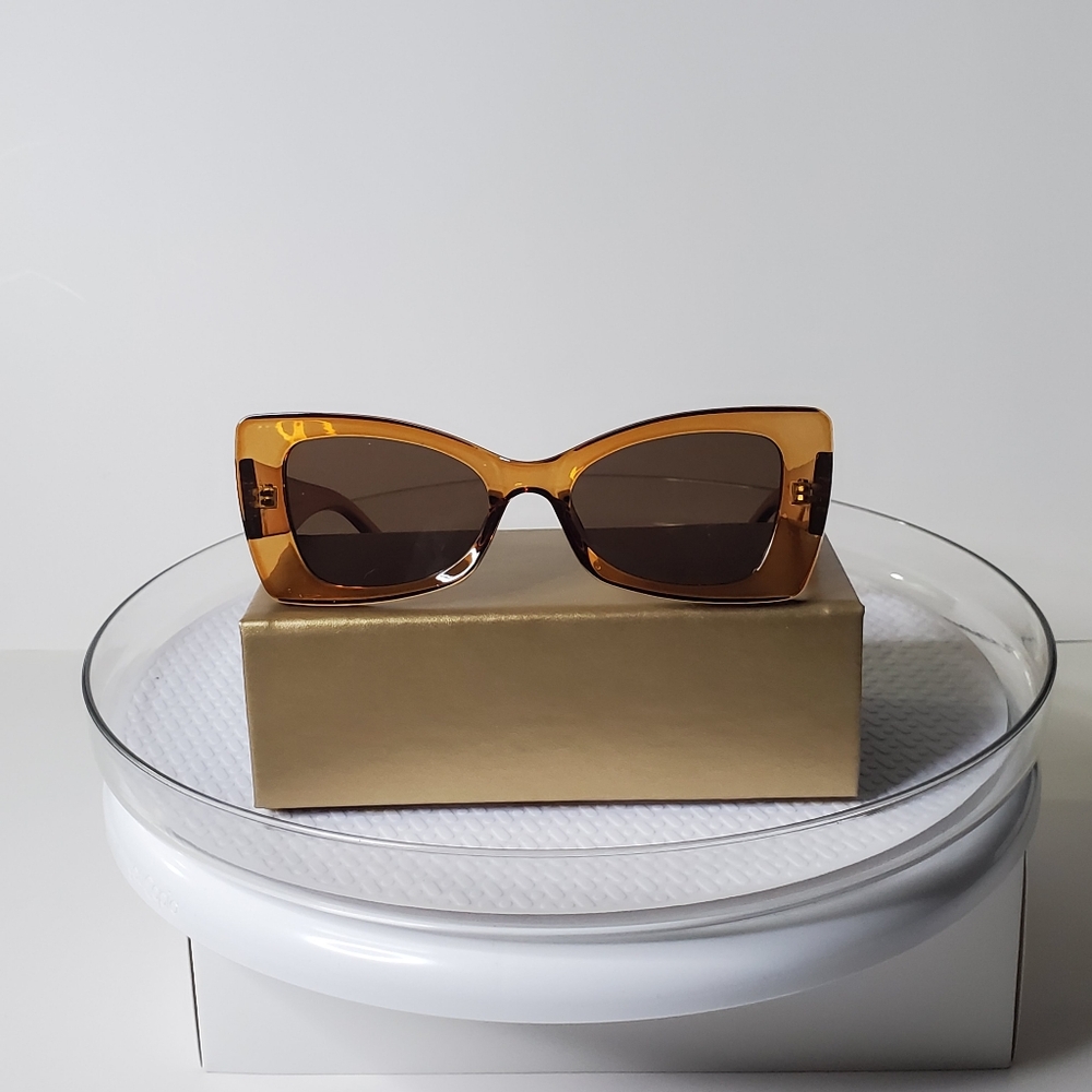 Brown Transparent Bow Tie Glasses